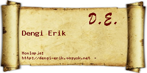 Dengi Erik névjegykártya