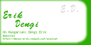 erik dengi business card